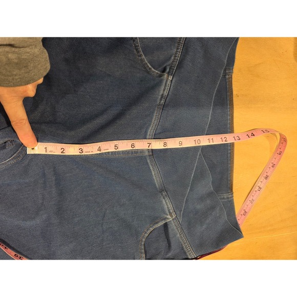 Halara High Rise Crossover Flared Bell Bottom Jeans Women Size L Reg Blue Wash - Picture 3 of 9